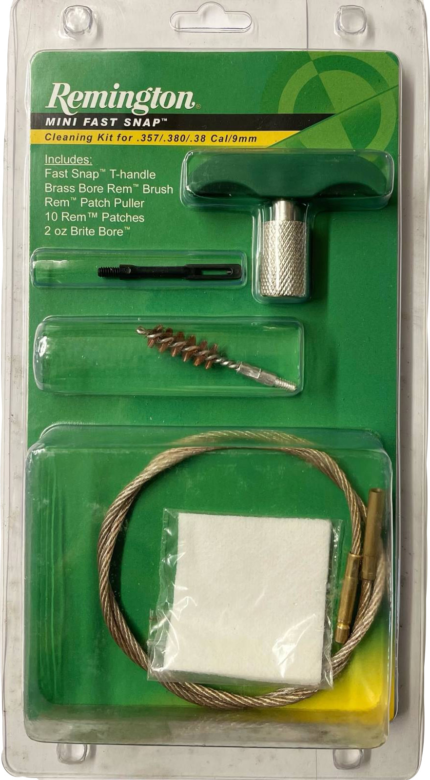 Remington handgun cleaning kit in blister packaging