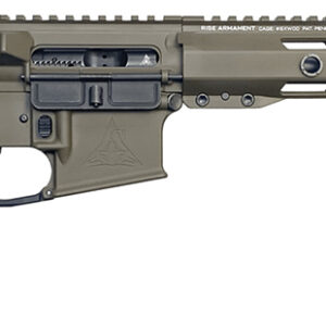 Tan AR-style semi-automatic rifle side view