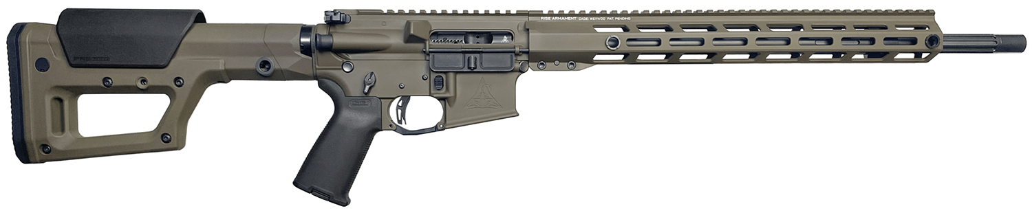 Tan AR-style semi-automatic rifle side view