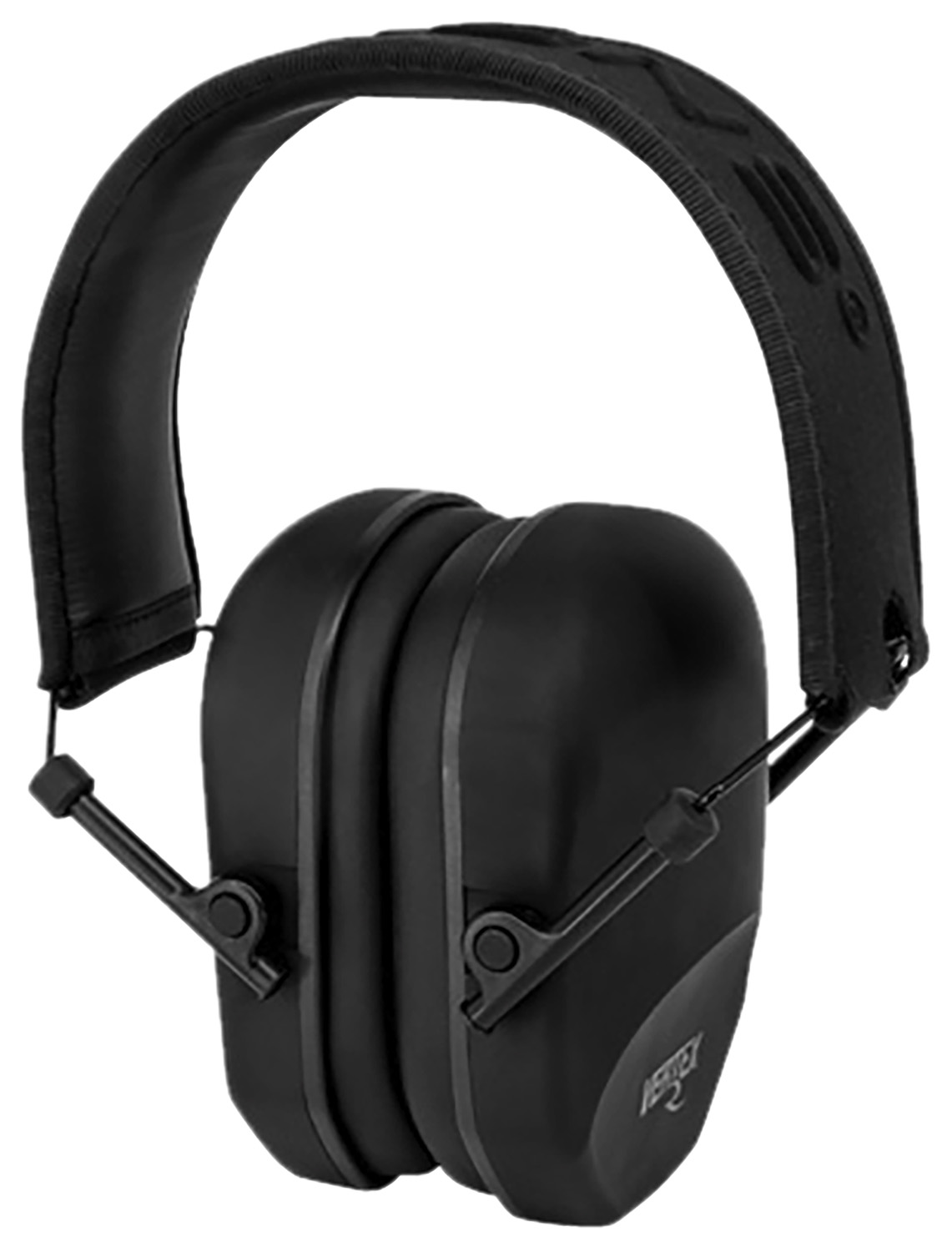 Black over-ear noise reduction safety earmuffs