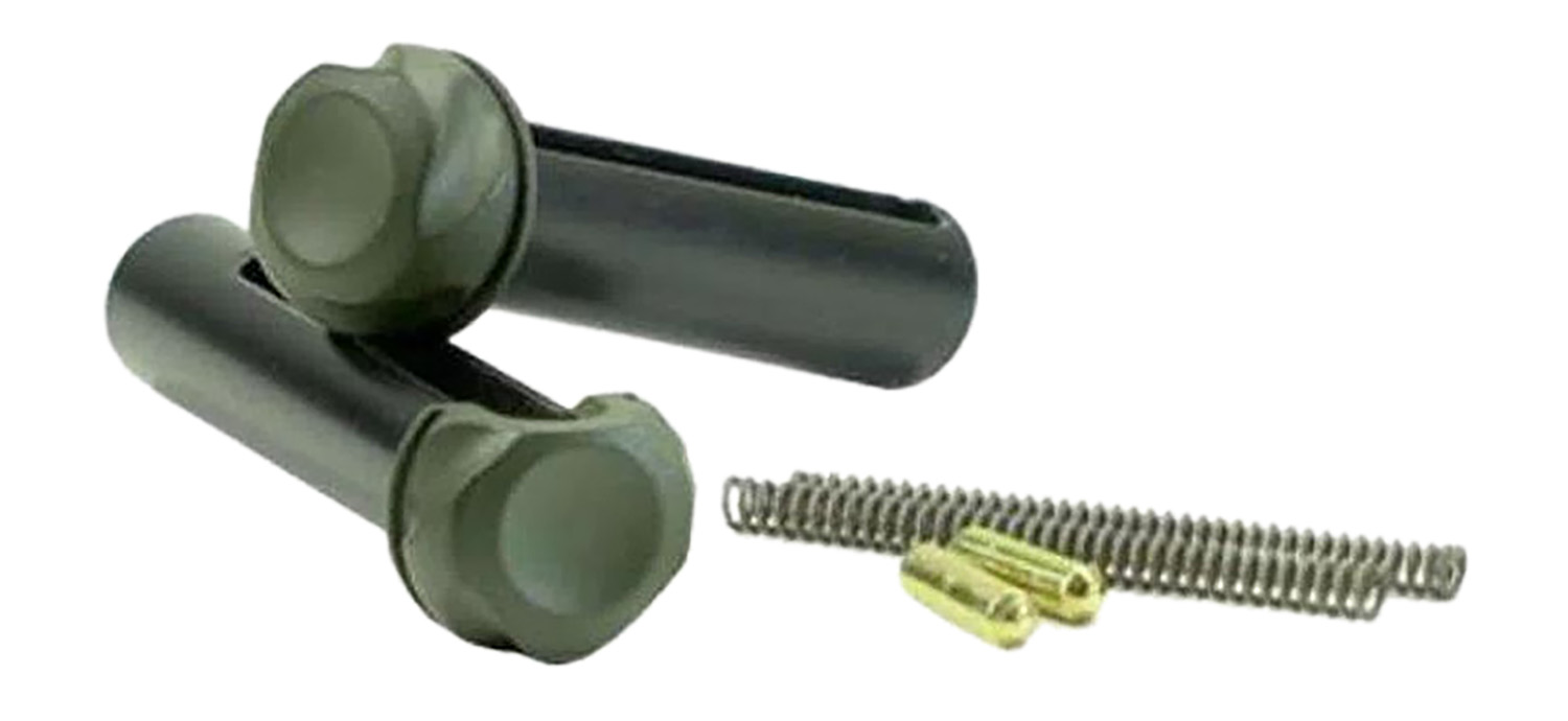 Plastic plungers, spring, and brass hardware components