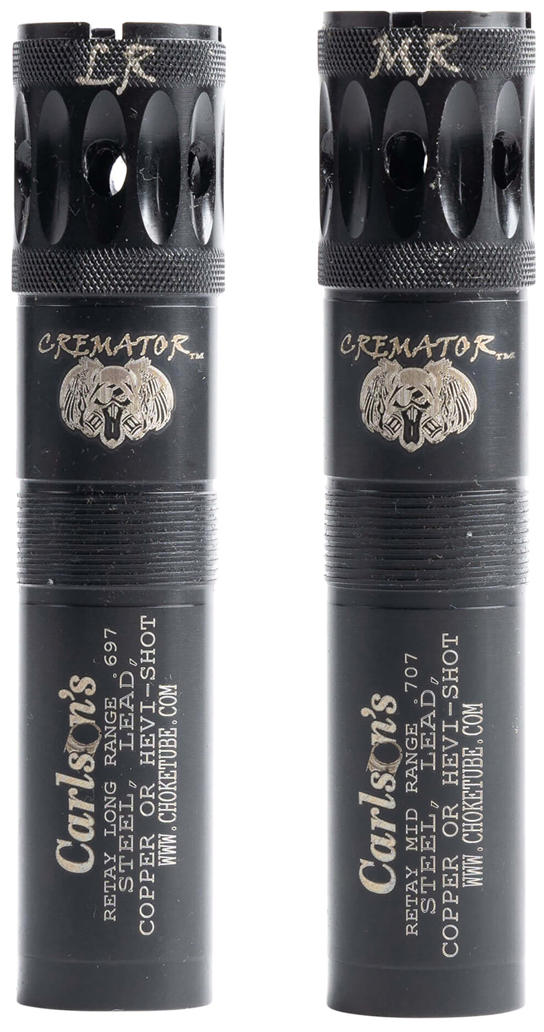 Two black Carlson’s Cremator shotgun choke tubes