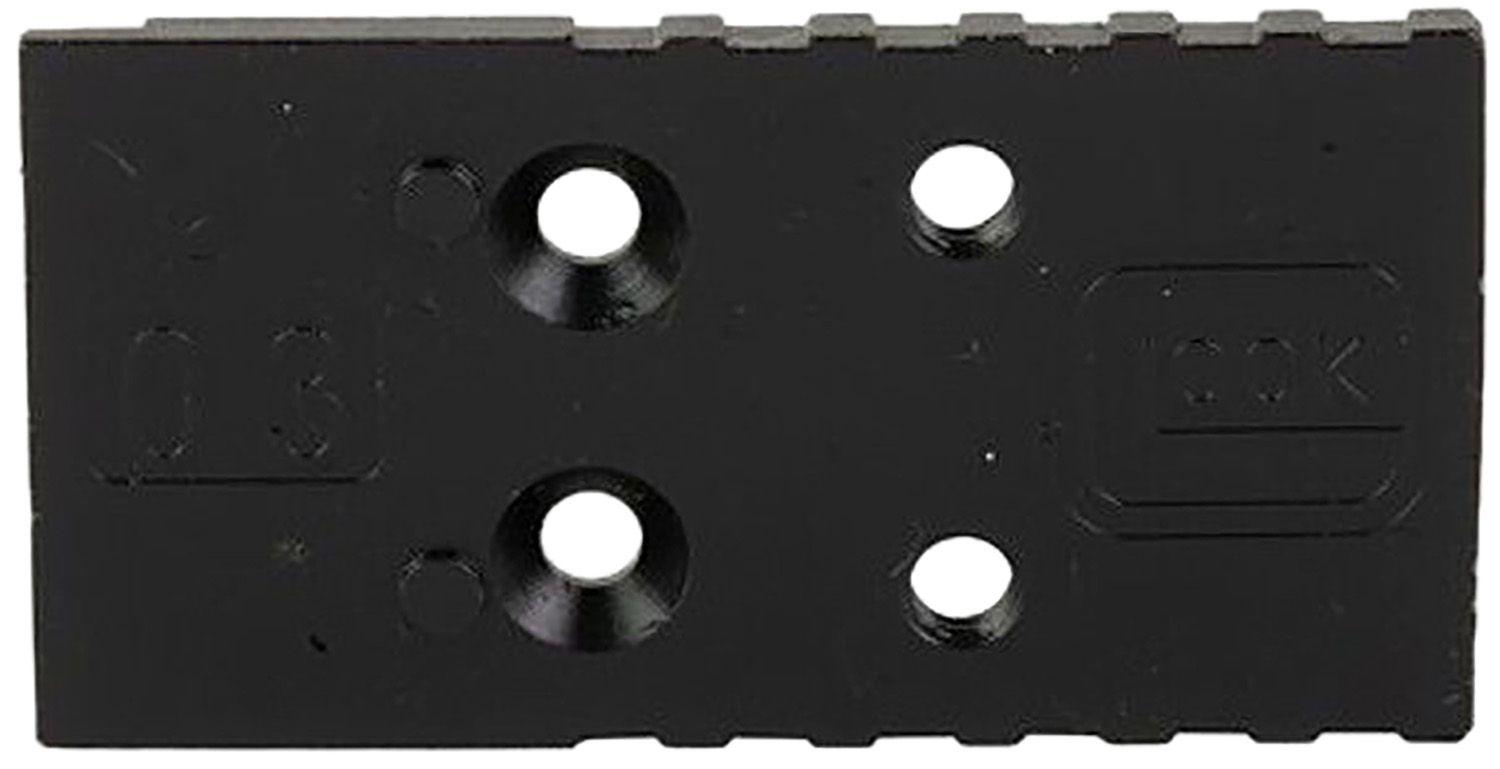 Black rectangular mounting plate with multiple holes