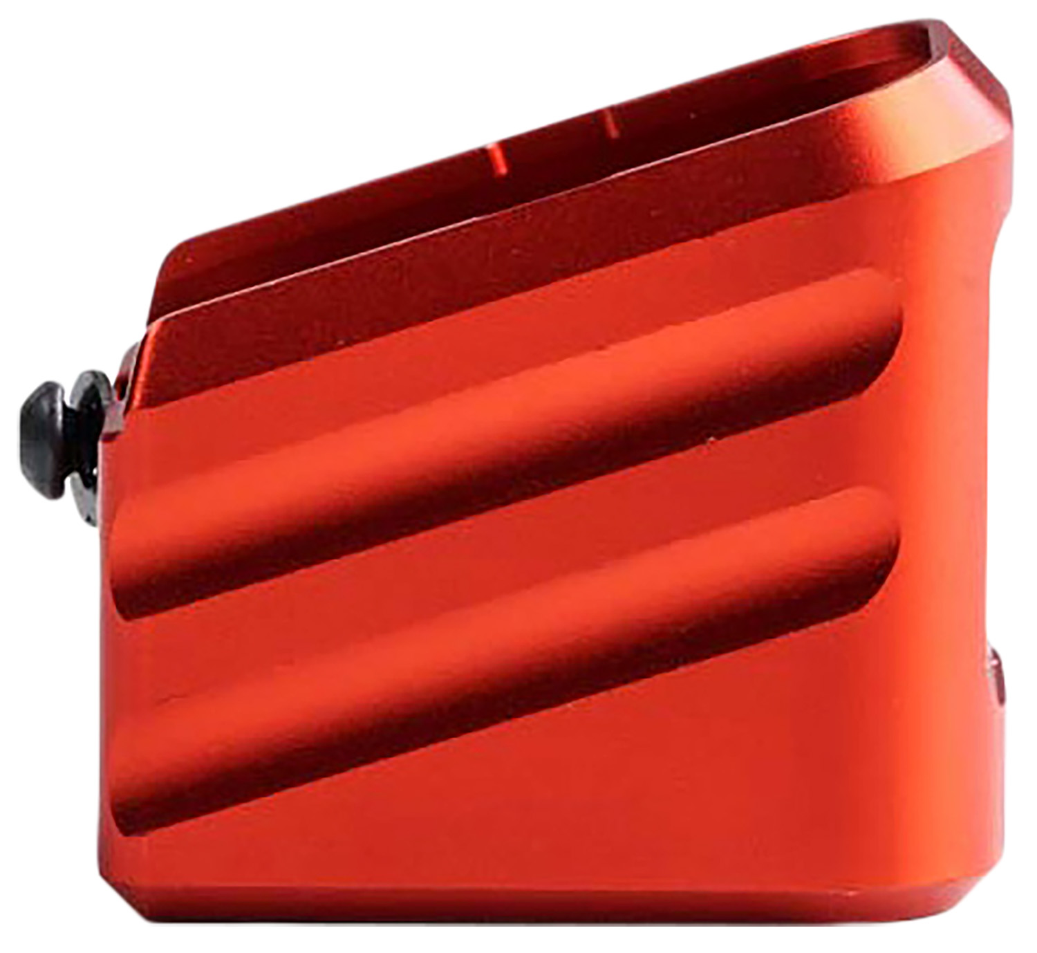 Red manual knife sharpener with dual slots