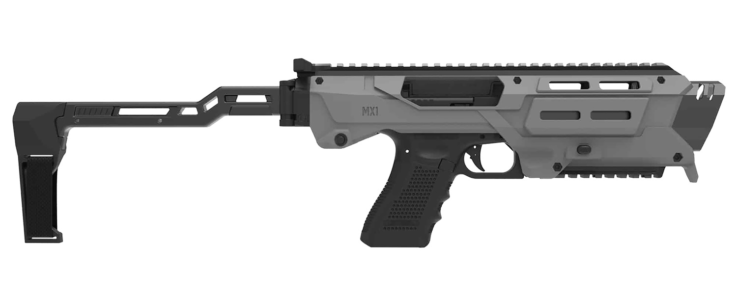 Modern tactical firearm with folding stock