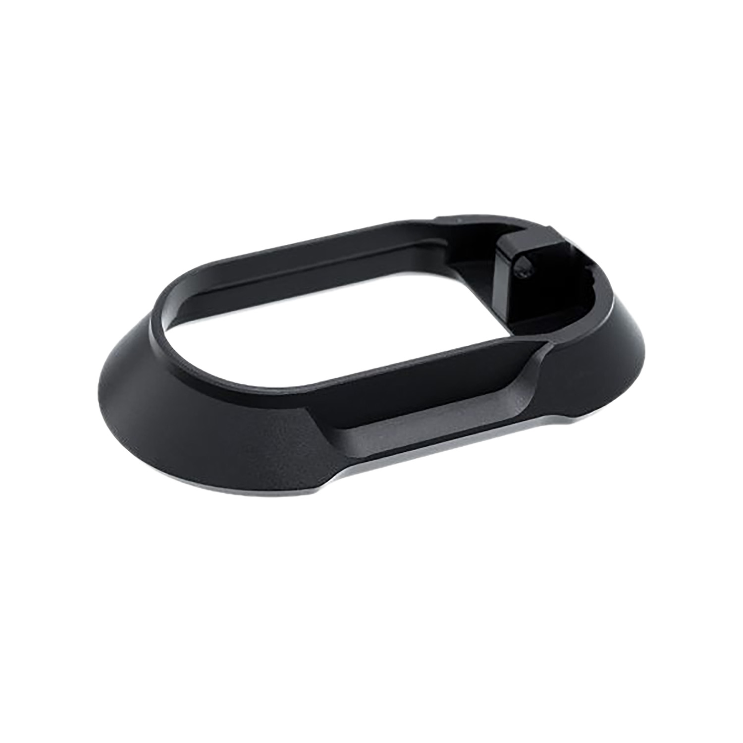 Black aluminum handgun magwell attachment