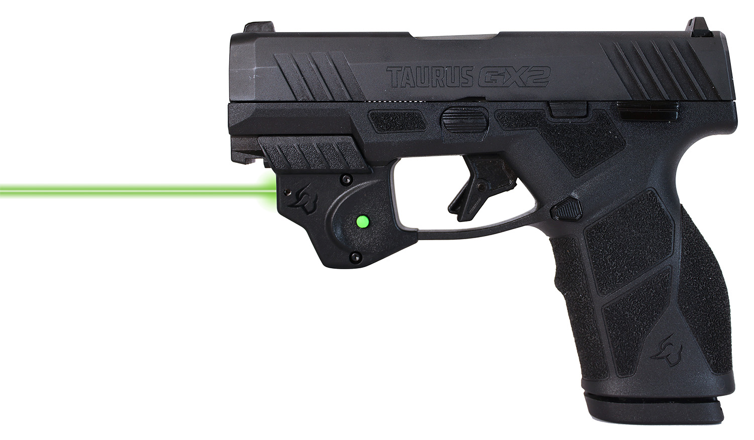 Taurus GX2 handgun with green laser sight attached