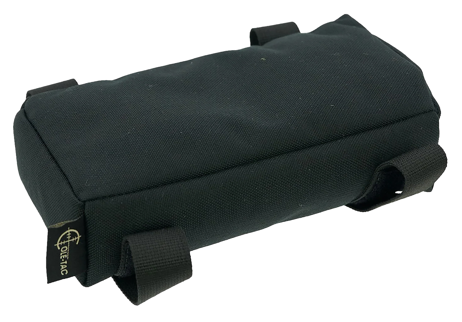 Black tactical nylon pouch with Velcro straps