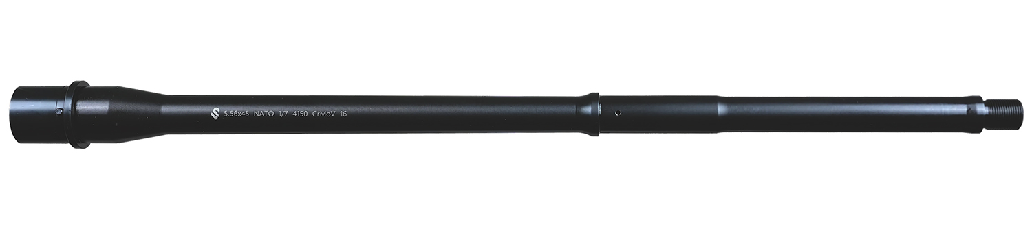 Black 5.56 NATO rifle barrel isolated