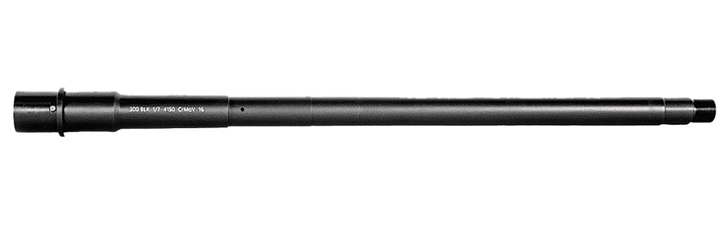 Black rifle barrel on white background