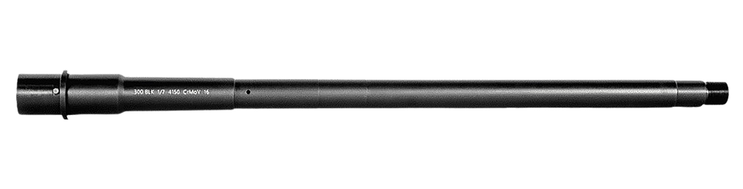 Black rifle barrel on white background
