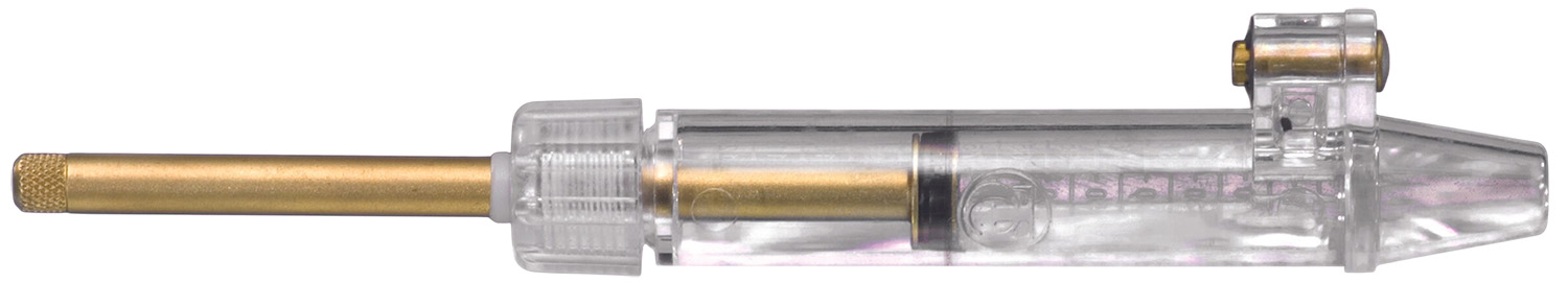 Transparent voltage tester screwdriver with brass probe