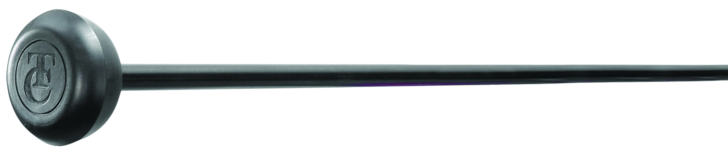 Black metal rod with round embossed handle