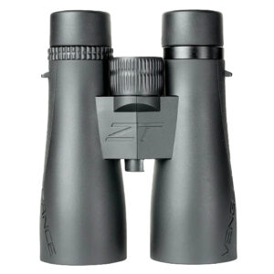 Black compact binoculars front view close-up