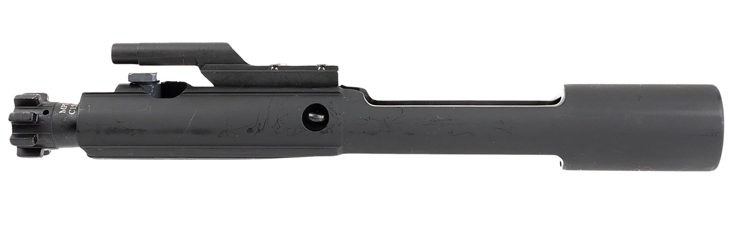 Rifle bolt carrier assembly on white background