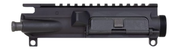 Black AR-15 upper receiver component