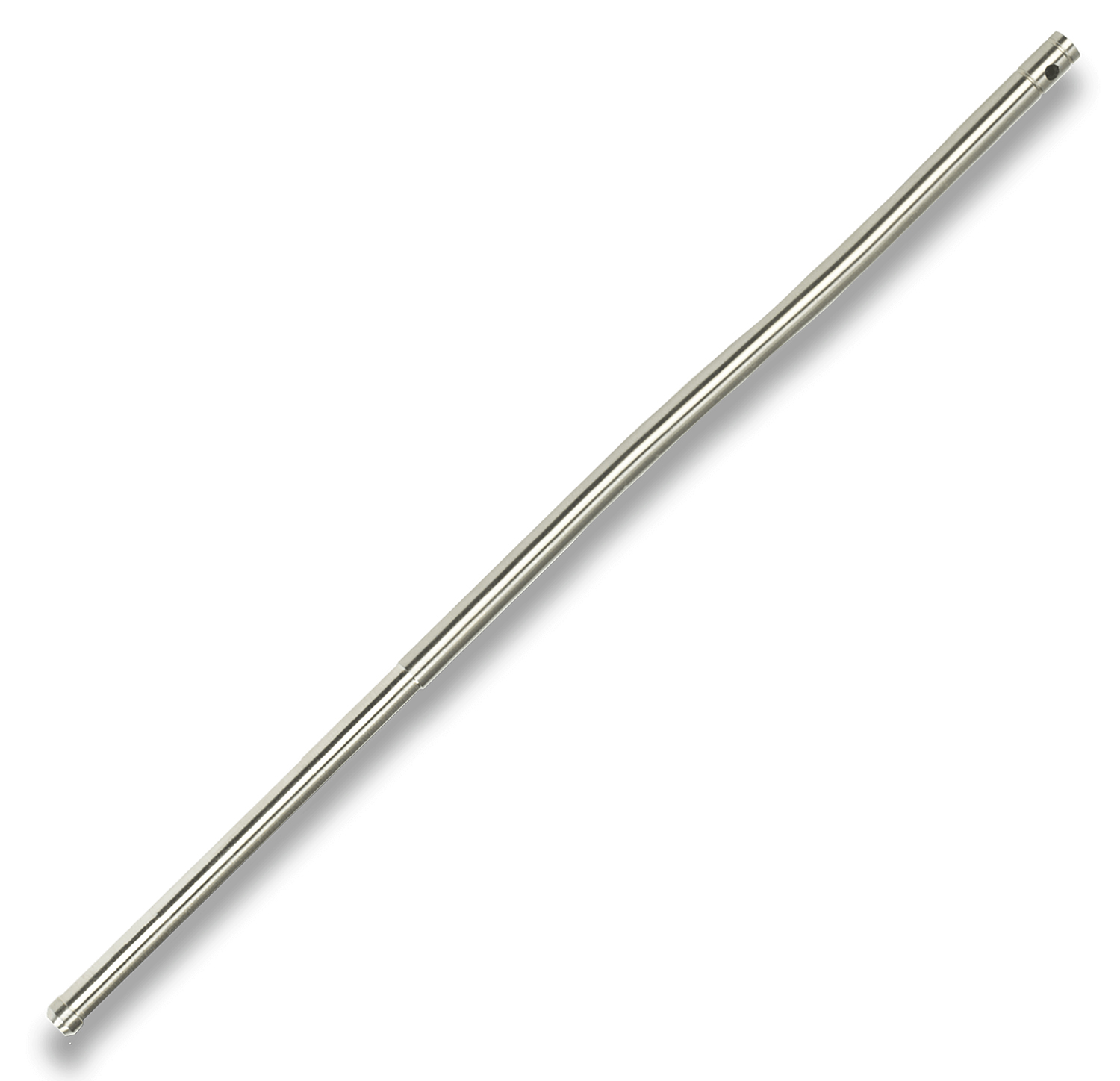 Curved stainless steel rod with end hole