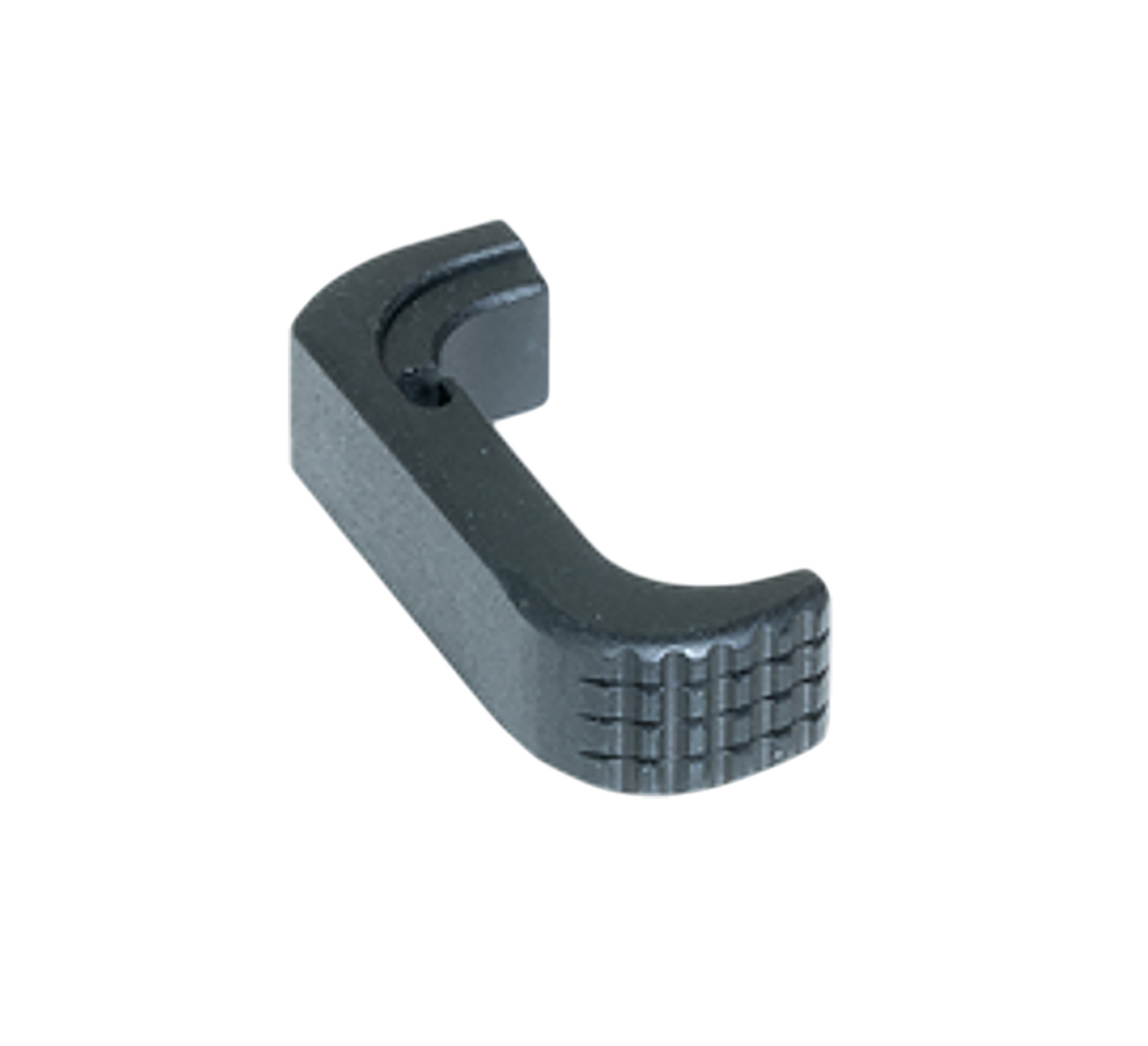Black metal latch lever component