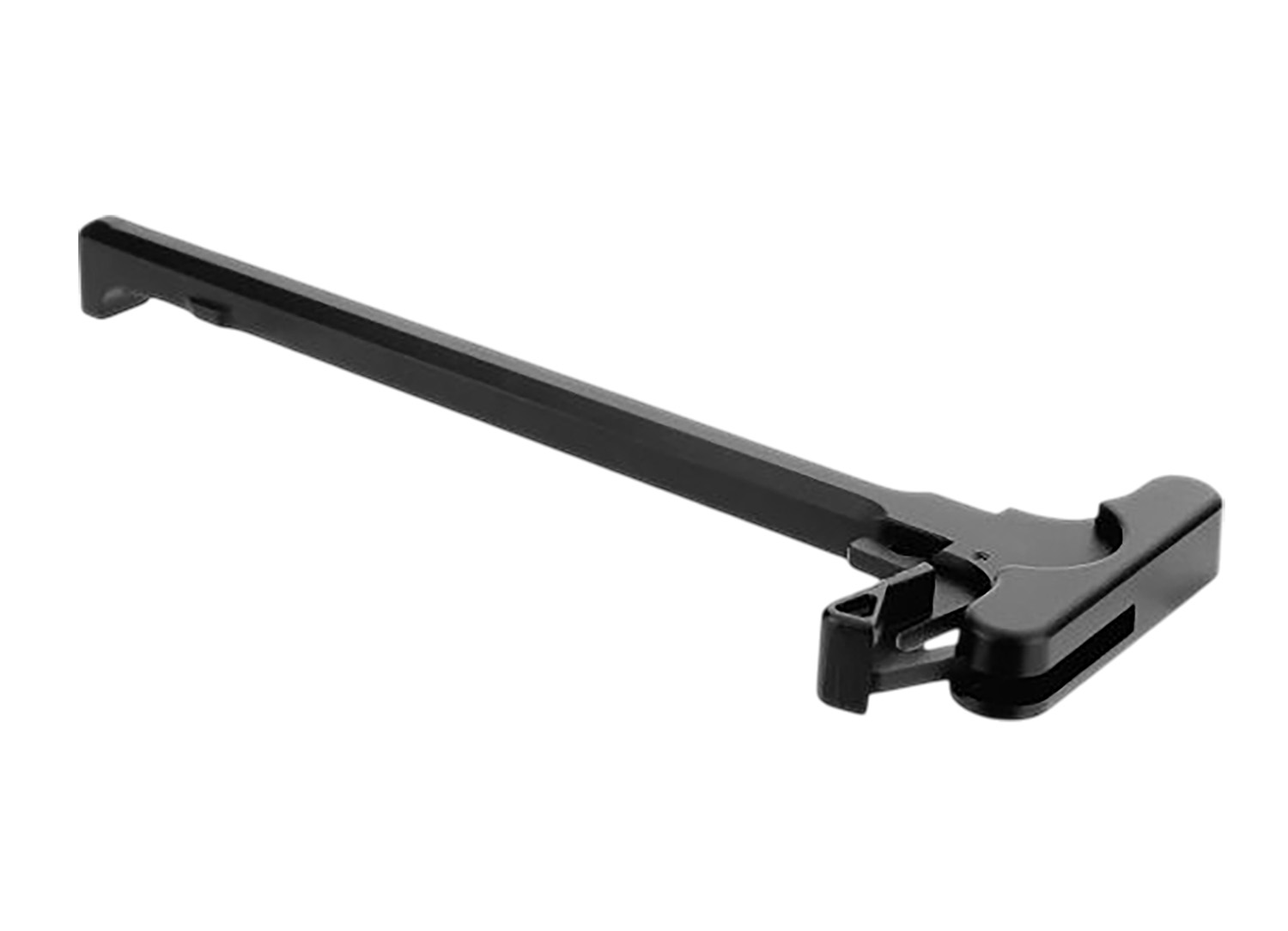 Black metal charging handle for rifle