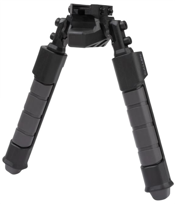 Black tactical bipod foregrip on white background