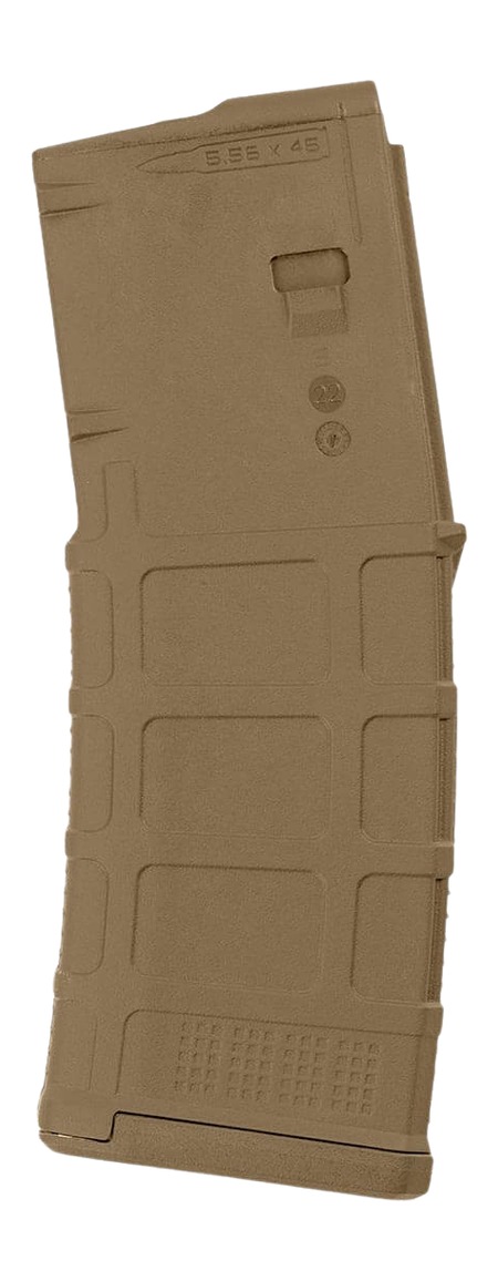 Tan 5.56x45 polymer rifle magazine