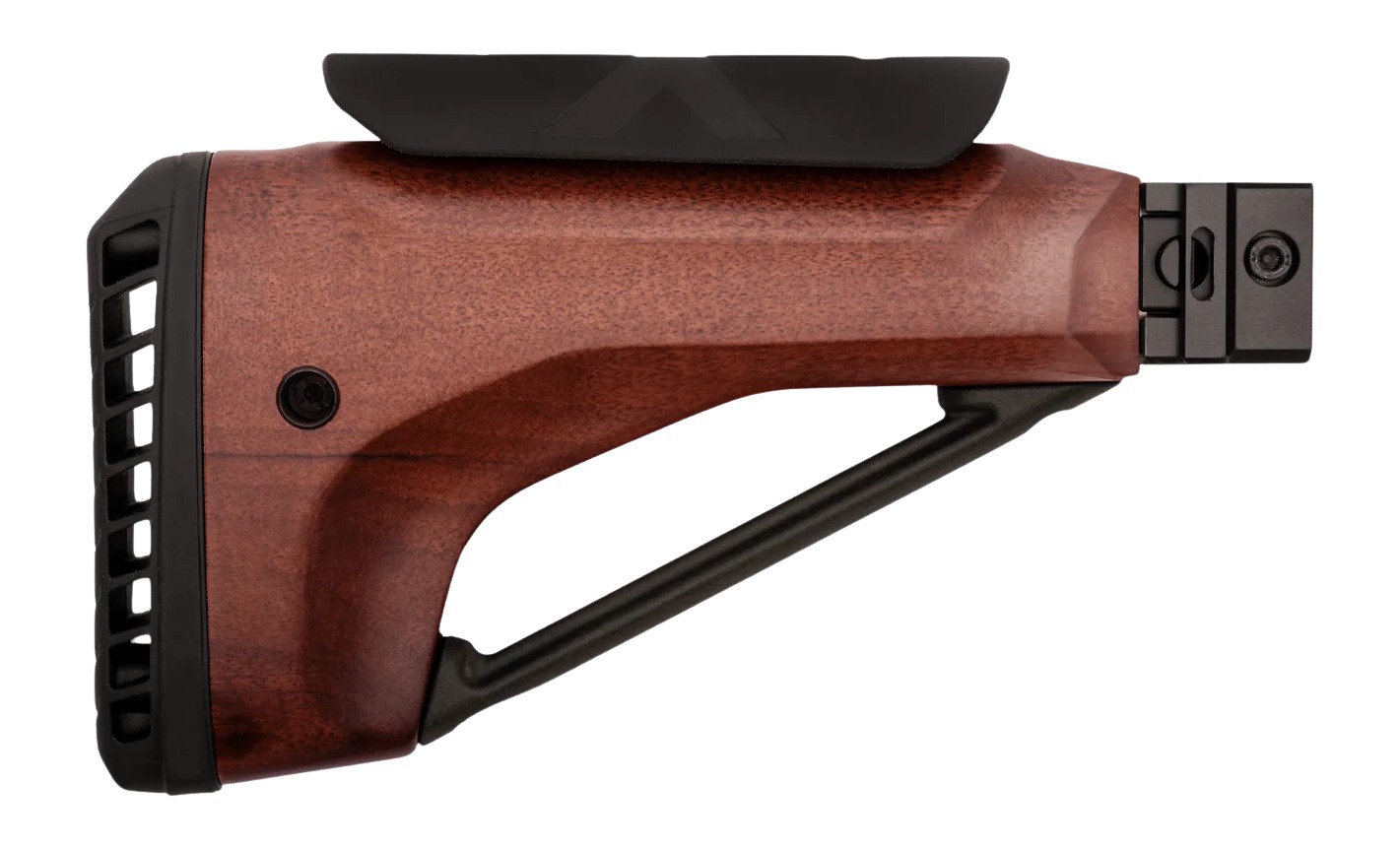 Wooden rifle stock with adjustable buttpad