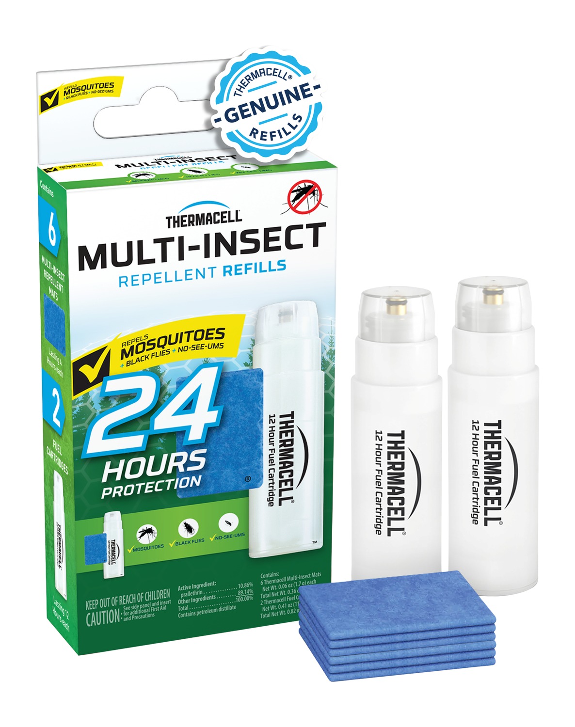 Thermacell multi-insect repellent refill pack with cartridges