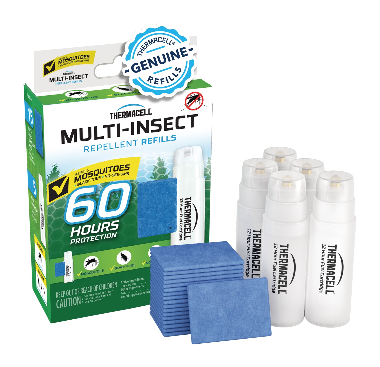 Thermacell multi-insect repellent refill cartridges and mats