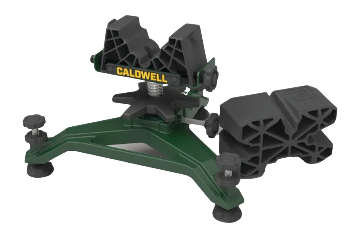 Caldwell adjustable rifle shooting rest on white background