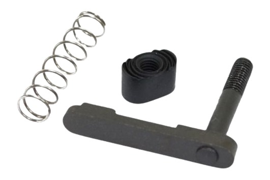 Small metal spring and threaded lever components