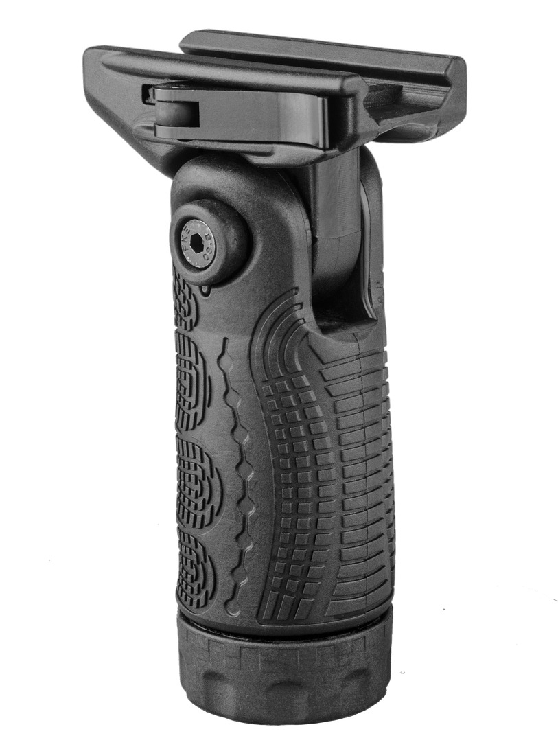 Black folding vertical foregrip with textured grip