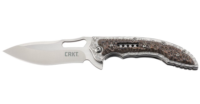 CRKT folding knife with textured handle