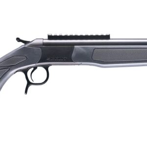 Black single-shot rifle with scope rail
