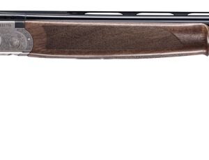 Side-by-side double-barrel shotgun with wooden stock