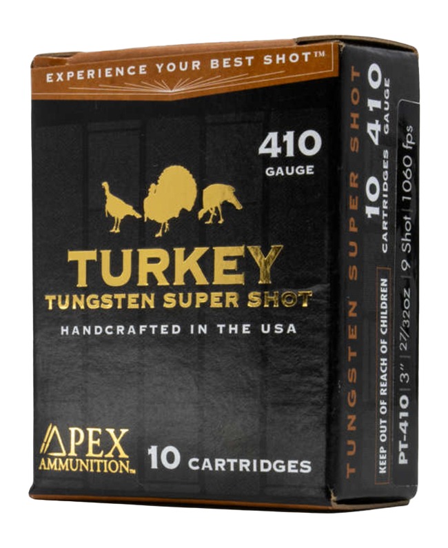 Box of 410 gauge turkey ammunition