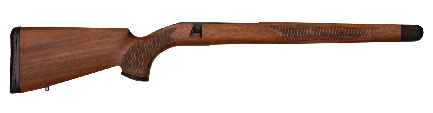 Wooden rifle stock isolated on white background