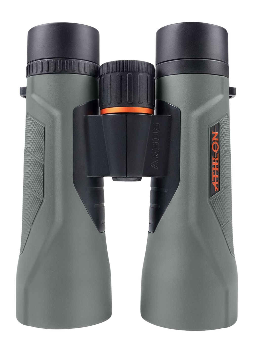 Green Aethon binoculars on white background