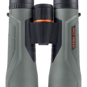 Green Athlon binoculars isolated on white background