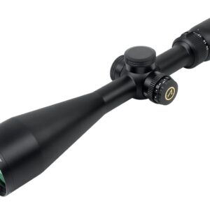 Black rifle scope isolated on white background