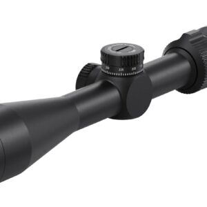 Black Athlon 3-9x40 riflescope on white background
