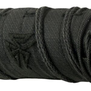Black fabric-wrapped cylindrical suppressor device