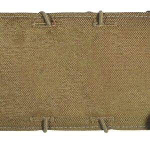 Tan canvas tactical pouch with cord loops