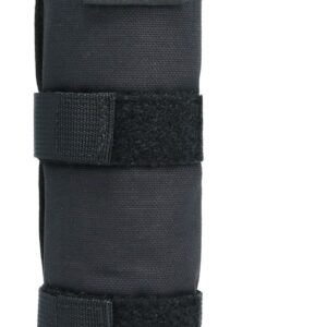 Black cylindrical pouch with Velcro straps