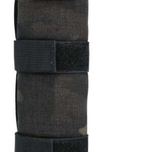 Black tactical padded pouch with Velcro straps