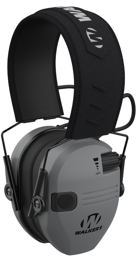 Walker's gray over-ear hearing protection earmuffs