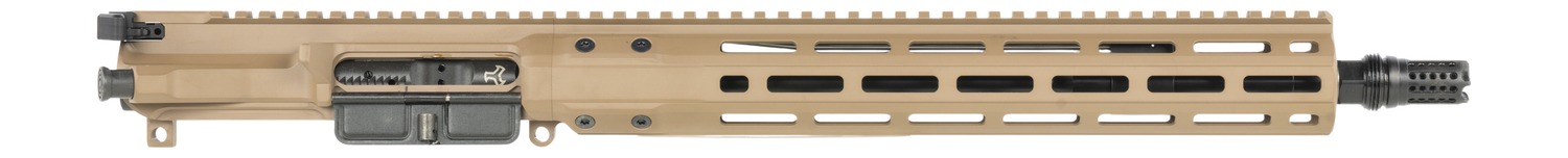 Tan AR-style rifle upper receiver assembly