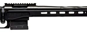 Modern bolt-action precision rifle with long barrel