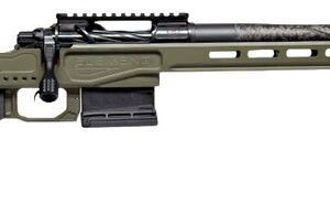 Modern bolt-action rifle with carbon fiber barrel