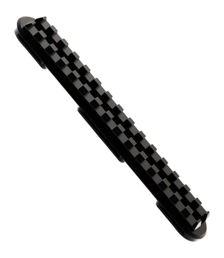 Black Picatinny rail mount for firearm optics