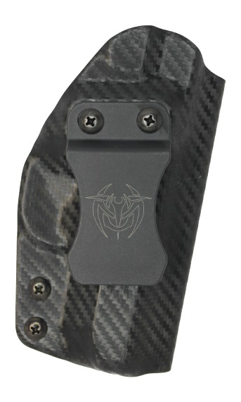 Black carbon fiber concealed carry holster with clip